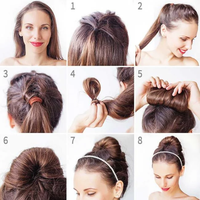 Chignon haut: comment faire?  40 photos et tutoriels