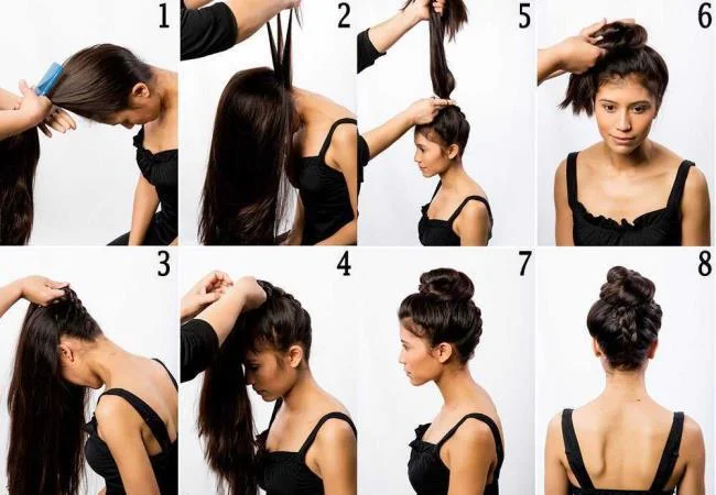 Chignon haut: comment faire?  40 photos et tutoriels