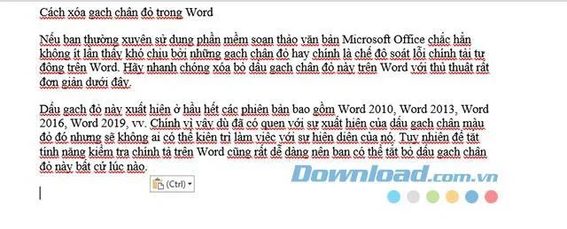 Come eliminare le sottolineature rosse in Microsoft Word