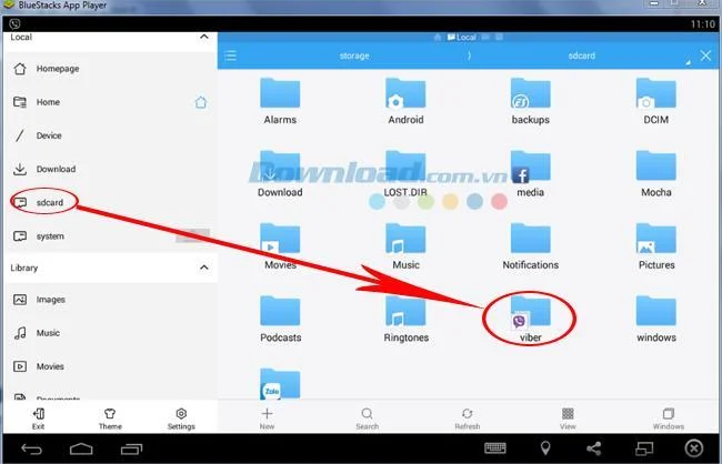 Come ottenere foto e dati da BlueStacks a un computer