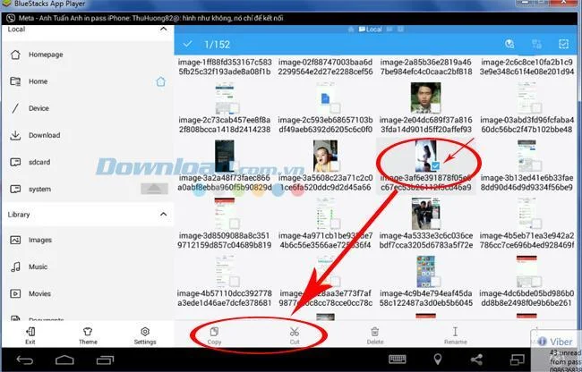 Come ottenere foto e dati da BlueStacks a un computer