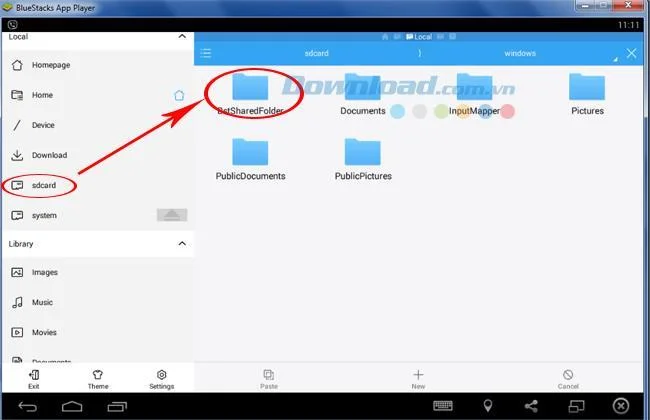 Come ottenere foto e dati da BlueStacks a un computer