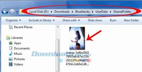 Come ottenere foto e dati da BlueStacks a un computer