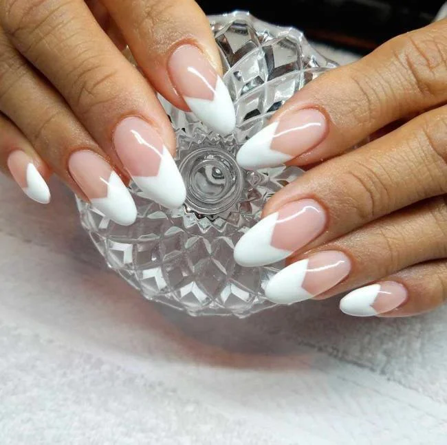 French Chevron bianca
