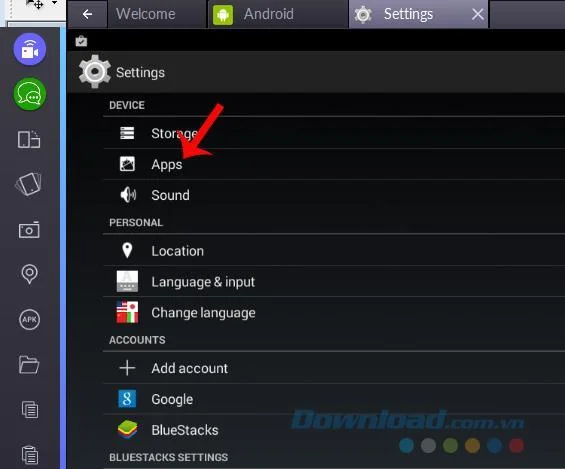 Due modi per eliminare le app su BlueStacks