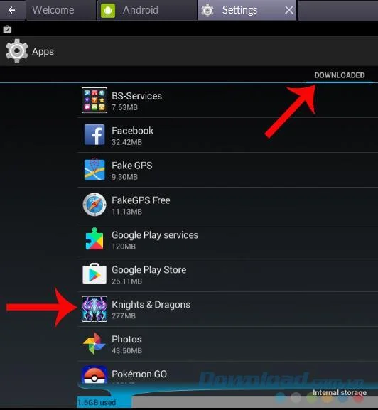 Due modi per eliminare le app su BlueStacks