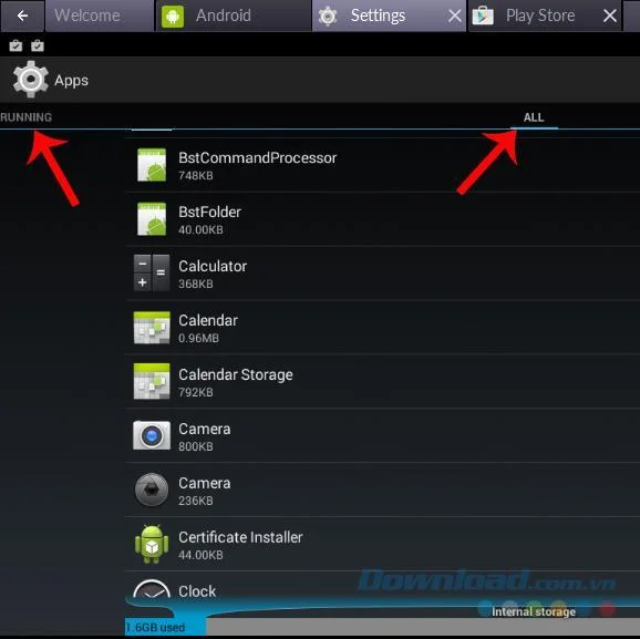 Due modi per eliminare le app su BlueStacks