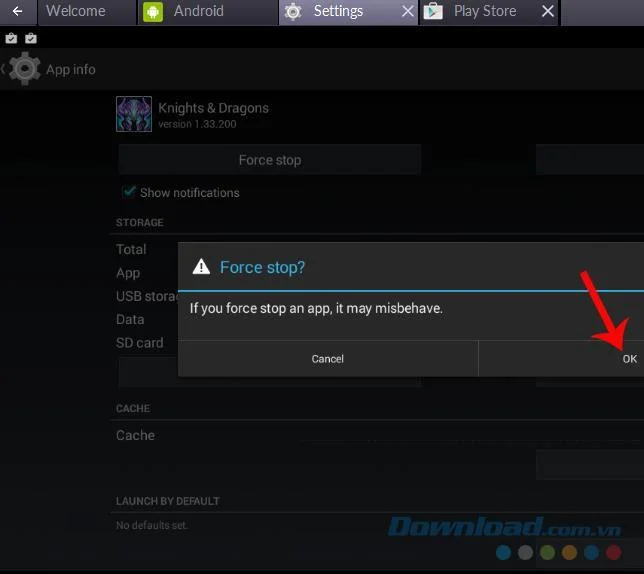 Due modi per eliminare le app su BlueStacks