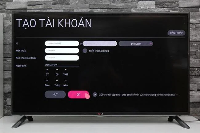 Come creare un account TV LG