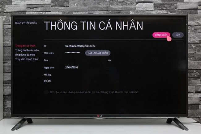 Come creare un account TV LG