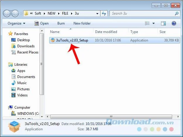 Installa 3uTools sul computer