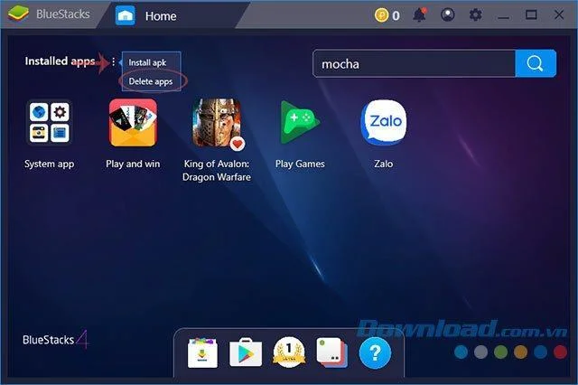 Come disinstallare le applicazioni, disinstallare le app su BlueStacks