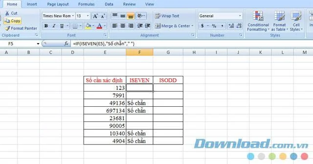 Come determinare i numeri pari e dispari in Excel