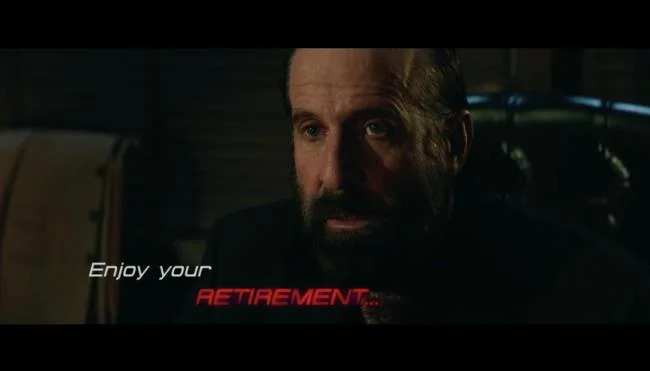 The stylized subtitles in the movie “John Wick”