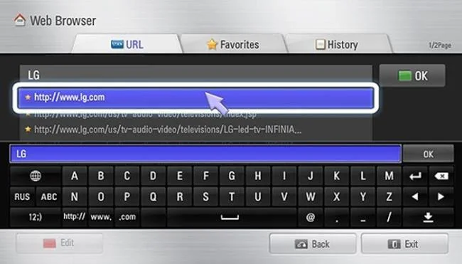 Interfaccia NetCast su LG TV