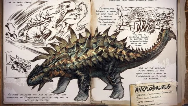 ankylosaurus di dinosauri arca