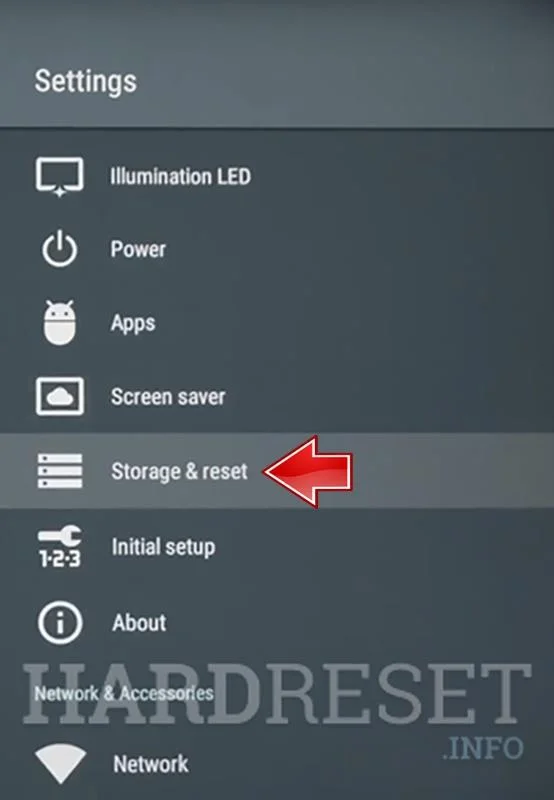 TCL 55EP660 Select storage & reset