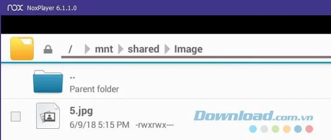 Copia i dati dal computer su Nox App Player