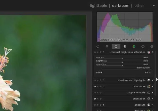 Istruzioni per luso Darktable