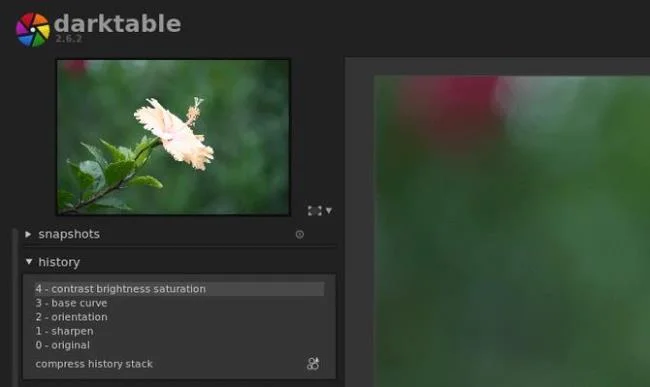 Istruzioni per luso Darktable