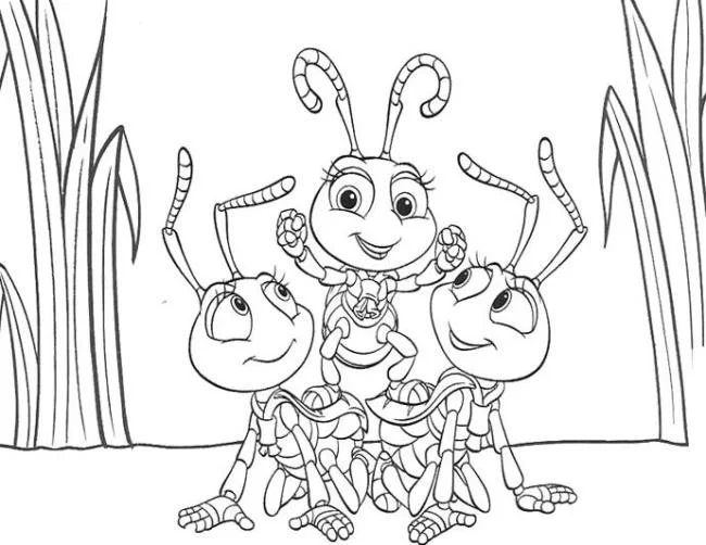 Cute Baby Ant Coloring Pages | Bug coloring pages, Insect coloring pages,  Disney coloring pages