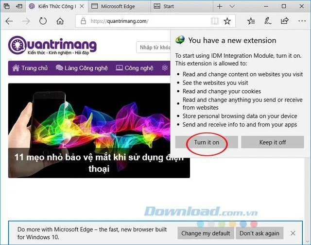 Come installare Internet Download Manager in Microsoft Edge