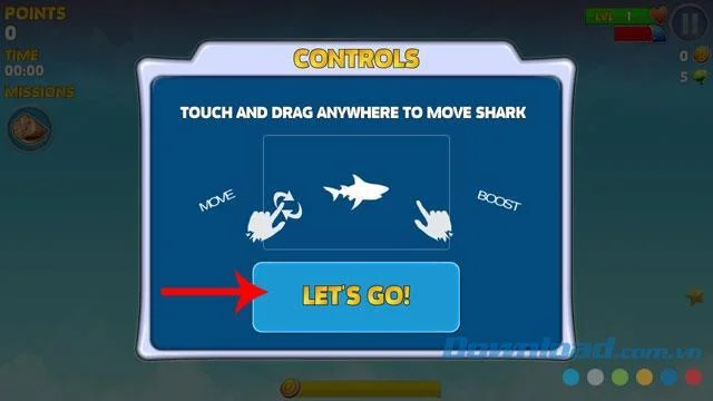 Istruzioni per linstallazione e la riproduzione di Hungry Shark Evolution sul telefono