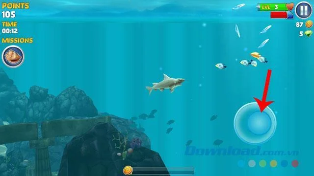 Istruzioni per linstallazione e la riproduzione di Hungry Shark Evolution sul telefono