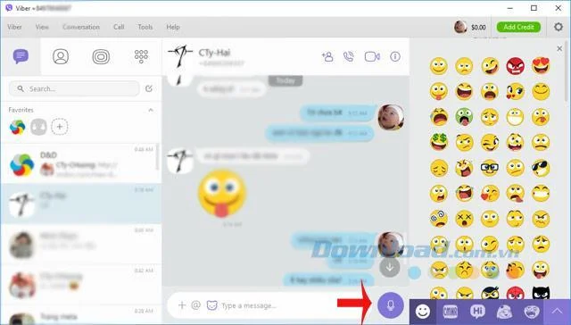 Istruzioni per linvio di messaggi vocali su Viber