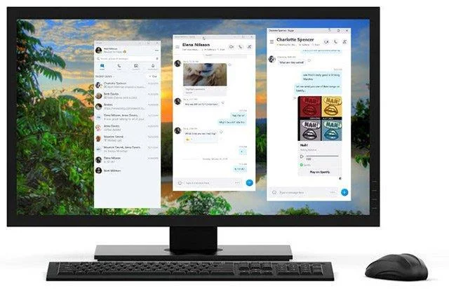 Skypeでウィンドウ分割モードを使用する方法