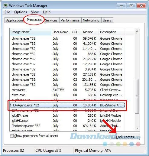 BlueStacksのバックグラウンドモードをオフにする方法