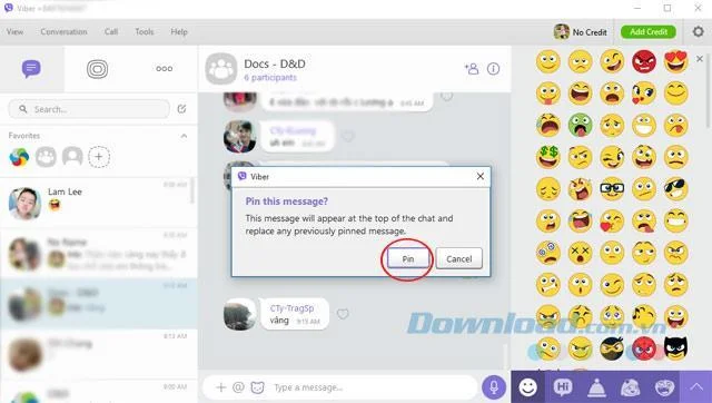 Viberコンピューターチャットグループでメッセージを固定する方法