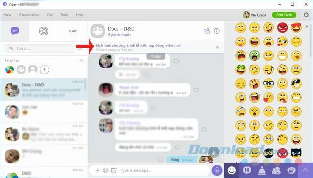 Viberコンピューターチャットグループでメッセージを固定する方法