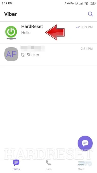 go to the conversation on Viber