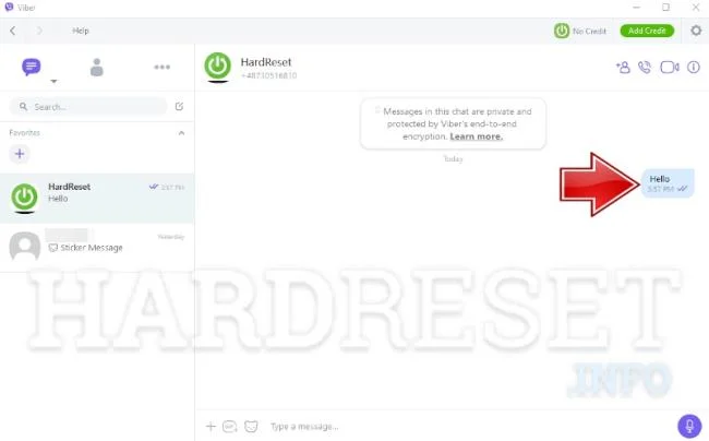 right-click on the message on Viber
