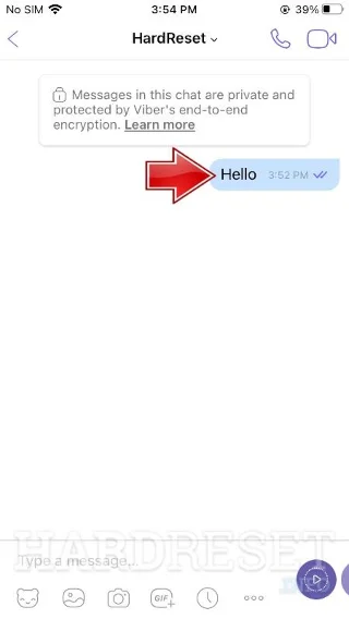 hold the message on Viber