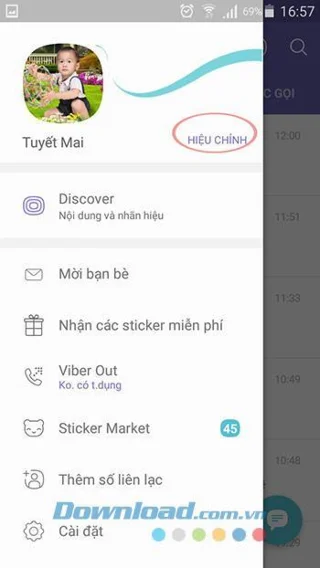 スマートフォンのViberアバター画像を変更する方法
