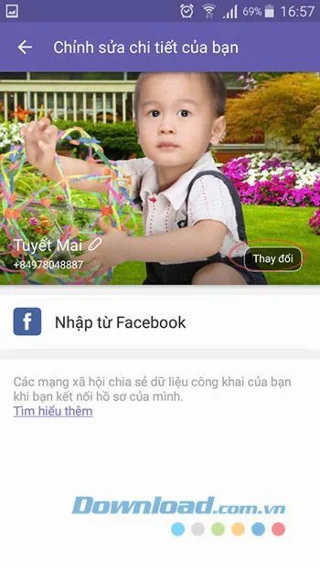 スマートフォンのViberアバター画像を変更する方法