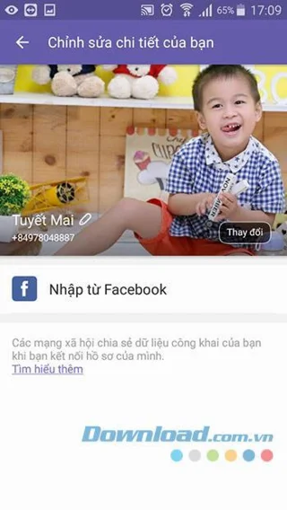スマートフォンのViberアバター画像を変更する方法