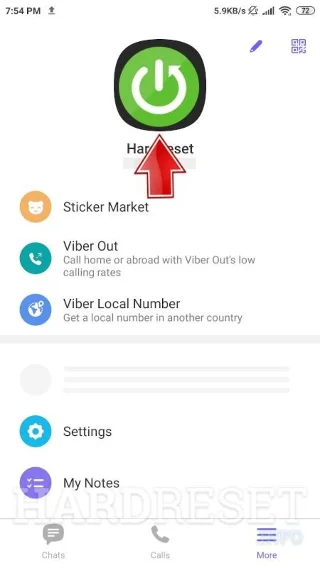 added the profile photo in the Viber