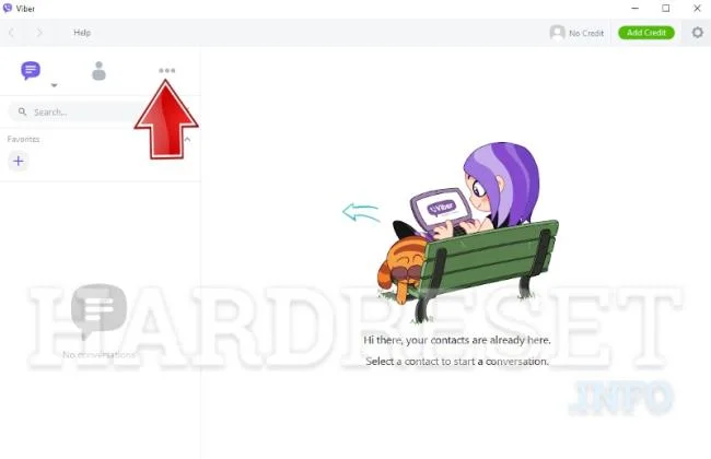 tap the three dots icon on Viber