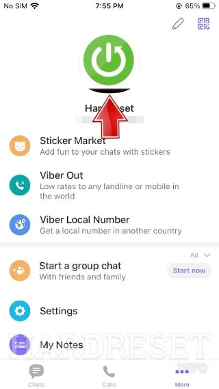 added profile photo on Viber