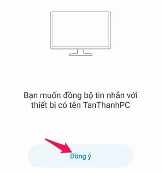 Agree to sync Zalo messages on mobile Agree to sync Zalo messages on mobile