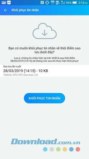 Confirm restore Confirm restore