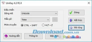 Download and install Unikey on Windows 10, 8, 7, and XP to type Vietnamese