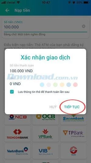 Ways to top up ViettelPay