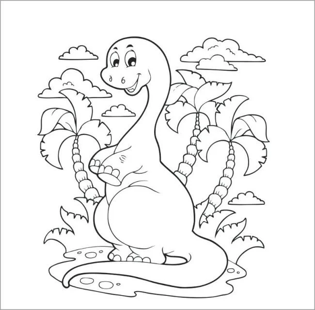 恐龍著色頁