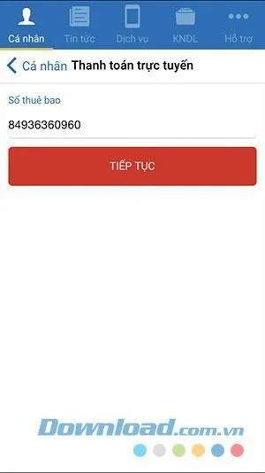 MobiFone Online Recharge Steps