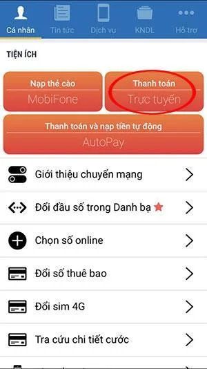 Online Recharge for Other MobiFone Subscribers