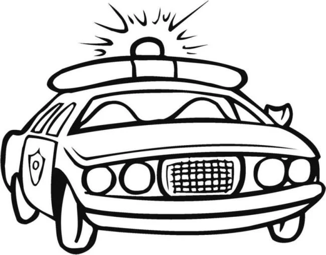 Auto della polizia con lampeggiatore